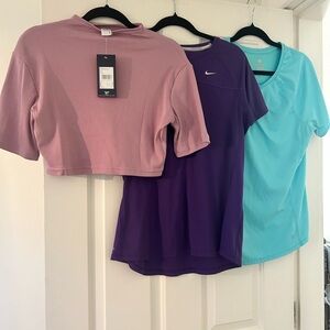 3 workout tops (size large: Reebok/Nike/Old Navy)